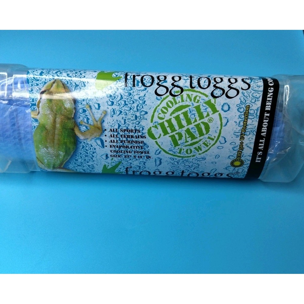 FROGG TOGGS Cooling Chilly Pad Towel Blue  Bright Gym & Sports BRAND NEW SEALED